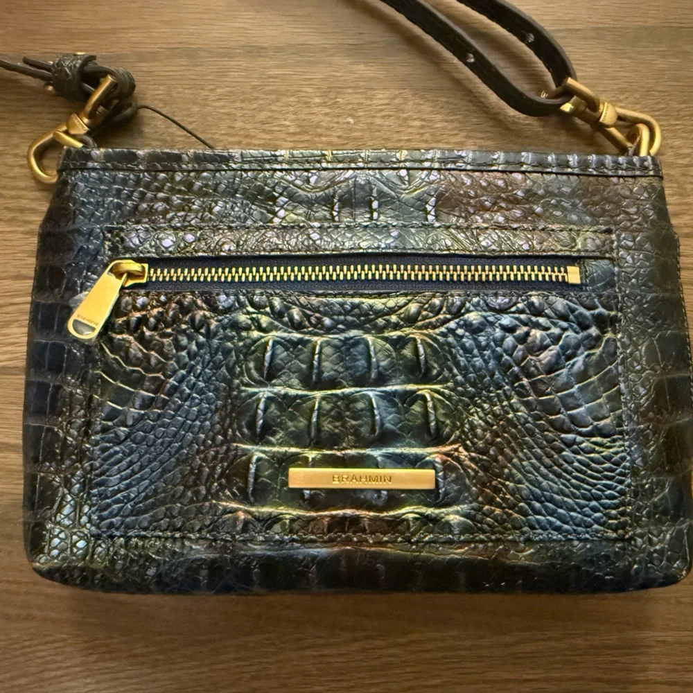 Brahmin Vida Leather Embossed Crossbody Bag - Picture 2 of 5